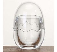 Boîte à cure-dents en acrylique transparent - Pot de rangement de bureau pour la décoration de la maison - Boîte à cotons-tiges (forme d'œuf)