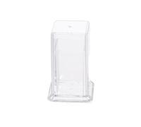 Boîte à cure-dents en acrylique transparent pour décoration de bureau, boîte à cotons-tiges (carré)