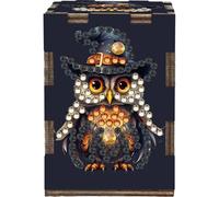 Boîte à cure-dents en bois 5D à faire soi-même avec strass et mosaïque élégante pour salle à manger et décoration d'intérieur