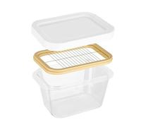 Boîte à découper le beurre - Conteneur pour stocker le fromage, plateau à servir avec couvercle | récipient à trancher avec insert en forme de forme, récipient compact en cube pour étagère