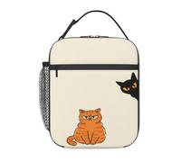 Boîte à déjeuner Angry Cat - Sac isotherme réutilisable avec isolation à 3 couches, étanche et facile à nettoyer, boîte à déjeuner pour bureau, salle de sport, pique-nique