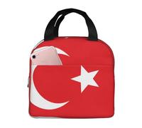Boîte à déjeuner avec drapeau de la Turquie pour homme et femme - Sac à déjeuner réutilisable pour homme et femme - Petite boîte à déjeuner isotherme.