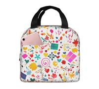 Boîte à déjeuner avec fond « Happy Birthday » pour homme et femme - Sac à déjeuner réutilisable pour homme et femme - Petite boîte à déjeuner isotherme.