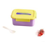 Boîte à Déjeuner Bureau École Double Compartiment Séparé(Purple + Yellow)