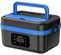 Boîte à déjeuner, chauffage portable, grande capacité, bleu