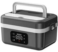 Boîte à déjeuner, chauffage portable, grande capacité, noir