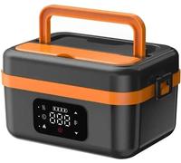 Boîte à déjeuner, chauffage portable, grande capacité, orange