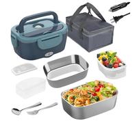 Boîte à déjeuner chauffante | Chauffe-aliments électrique sans fil 12 V - Récipient thermique pour chauffe-aliments pour femmes, hommes et adultes, livraison de repas, pique-nique, voyage, voyage