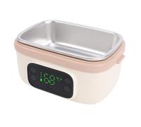 Boîte à Déjeuner Chauffante, Chauffe-plats électrique Portable alimenté par Batterie, pour la Maison et L'extérieur, en Acier Inoxydable 304, Rechargeable, 1 unité (Grande)