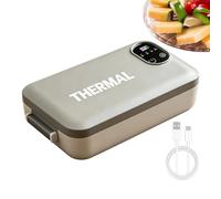 Boîte à déjeuner chauffante étanche rechargeable par USB avec minuteur | Boîte à déjeuner chauffante électrique pour voyage, école, bureau, activités de plein air, chauffeurs de camion, livreur