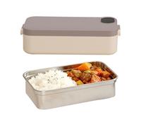 Boîte à déjeuner chauffée - Chauffe-repas compact rechargeable avec récipient en acier inoxydable hygiénique à étanchéité, chauffe-plat électrique pour garder les aliments chauds efficacement