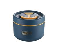 Boîte à déjeuner compacte - Conteneur de repas à double paroi, gourde alimentaire portable, intérieur à large goulot réutilisable, mécanisme de valve d'air à libération de pression, équipement