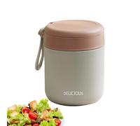 Boîte à déjeuner de 430 ml - Boîte à déjeuner isotherme en acier inoxydable avec couvercle, boîte Beñto à large ouverture, étanche, cuillère pliante, élégante, idéale pour les pique-niques, le travail