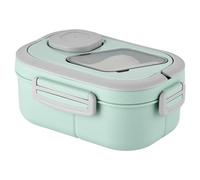 Boîte à déjeuner double couche de grande capacité avec compartiments - Passe au micro-ondes - Préparation des repas avec compartiment de rangement des aliments