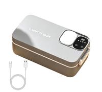 Boîte à déjeuner électrique, récipient chauffant rechargeable avec 4 réglag | Boîte à déjeuner sans fil, chauffe-aliments pour hommes, travail, , bureau, Camping, pique-nique, école en plein air