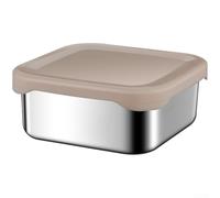 Boîte à déjeuner en acier inoxydable 304 - 400 ml - Récipient alimentaire étanche avec couvercle scellé en silicone pour le stockage des repas à la maison ou en déplacement (café)