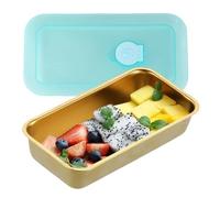 Boîte à déjeuner en acier inoxydable - Boîte à déjeuner en acier inoxydable, bacs de rangement avec couvercle pour l'école, la maison, la garderie, la maternelle, un usage , les voyages, le
