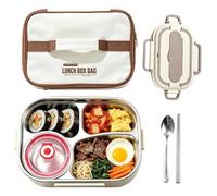 Boîte à déjeuner en acier inoxydable - Passe au lave-vaisselle | Ensemble de boîtes à déjeuner pour aliments principaux, plats d'accompagnement, fruits, collations, étudiants