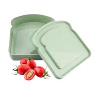 Boîte À Déjeuner En Forme De Pain Grillé - Récipient À Sandwich De 15 Cm, Organisateur De Stockage Des Aliments Réutilisable, Solution Permettant D'économiser De L'espace, Design Compact Et |