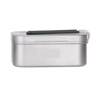 Boîte à déjeuner en titane Sportfunsf 800ml, avec support de cuisson à la vapeur, récipient alimentaire de Camping à poignée pliable, Compatible avec Sportfunsf(No steam rack)