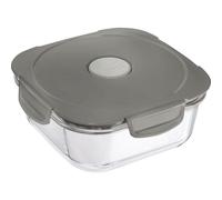 Boîte à déjeuner en verre avec couvercle 1,2 litres - Gris