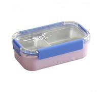 Boîte à déjeuner étanche en acier inoxydable avec deux compartiments et couvercles de verrouillage sécurisés pour le stockage des repas frais au travail, à l'école ou lors d'activités de plein air