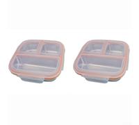 Boîte à déjeuner étanche en acier inoxydable de 750 ml avec 3 compartiments et loquets latéraux sécurisés, pratique pour l'organisation quotidienne des repas, facile à nettoyer et à construire (Blanc