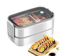 Boîte à déjeuner isolée - Récipient en acier inoxydable, étui alimentaire hermétique, porte-repas portable | Design compatible micro-ondes pour bureau, école, camping, pique-nique