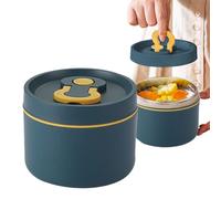 Boîte à déjeuner isotherme à double couche en acier inoxydable avec couvercle, conteneurs de conservation des aliments portables pour fruits, salades, viandes, pour le travail, l'école, le camping