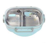 Boîte à déjeuner isotherme multicouche en acier inoxydable avec compartiments étanches et couvercles sécurisés, passe au micro-ondes sans couvercle, conçue pour les enfants et pour la préparation des