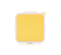 Boîte à déjeuner peu encombrante en forme de toast, idéale pour l'école, le travail et le thé de l'après-midi (jaune)