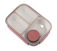 Boîte à déjeuner portable en plastique avec joint étanche et 3 compartiments, serrure sécurisée à quatre côtés pour le stockage des repas frais, adaptée pour les voyages, le camping, le sport et une