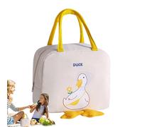 Boîte à déjeuner pour adulte - Sac fourre-tout isotherme | Idéal avec un joli motif de canard de dessin animé | Sac à déjeuner à fermeture éclair lisse | Étanche et compact pour le stockage de