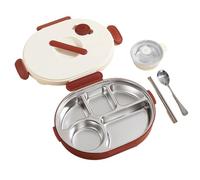 Boîte à déjeuner pour enfants, acier inoxydable 304 avec boîte à déjeuner en acier inoxydable, qu'elle soit chaude ou froide, ce qui en fait une solution complète pour le déjeuner au lave-vaisselle