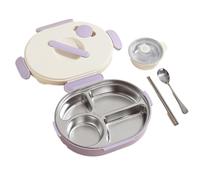 Boîte à déjeuner pour enfants, acier inoxydable 304 avec boîte à déjeuner en acier inoxydable, qu'elle soit chaude ou froide, ce qui en fait une solution complète pour le déjeuner au lave-vaisselle