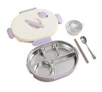 Boîte à déjeuner pour enfants, acier inoxydable 304 avec boîte à déjeuner en acier inoxydable, qu'elle soit chaude ou froide, ce qui en fait une solution complète pour le déjeuner au lave-vaisselle