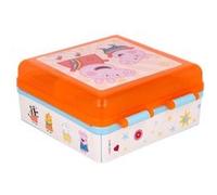 Boîte à Déjeuner pour Enfants Forme Carrée en Plastique sans BPA Résistant Peppa Pig Orange Orange G