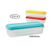 Boîte à déjeuner rectangulaire -173- Assortiment de couleurs, wat, 1,25l