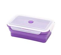 Boîte à déjeuner rectangulaire en silicone de 2 tailles différentes - Couleur - Passe au micro-ondes - Portable - Pour pique-nique et camping - Pour adultes - Grands récipients en silicone
