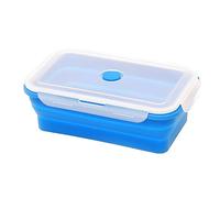 Boîte à déjeuner rectangulaire en silicone de 2 tailles différentes - Couleur - Passe au micro-ondes - Portable - Pour pique-nique et camping - Pour adultes - Grands récipients en silicone