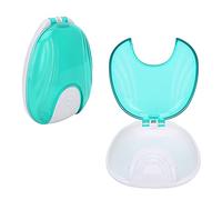 Boite a Dentier, Boîte de Rangement Pratique pour Prothèse Dentaire, Étui Orthodontique Robuste, Léger et Portable, Idéal pour les Soins Dentaires et le Transport au Quotidien, Vert