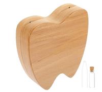Boîte à Dents de Bébé en Bois pour Dents de Lait, Coffret Souvenir | Forme Originale, pour Conserver une Dent Perdue, Aide à Garder une Trace Croissance des Garçon et Filles