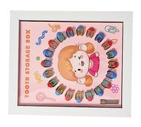 Boîte à Dents de Lait 1 Set, Cadre Photo en Abs Blanc | Conserver Dents de Bébé et Cheveux de Fœtus, Présent Souvenir pour Garçon et Filles, Forme Cadre Photo Créative