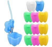 Boîte à Dents de Lait 12 Pièces, Conteneur Plastique pour Garçon et Filles | Souvenir Commémoratif pour Dents Perdues, Léger et Facile à Transporter, pour Filles et Garçon et Lot de 12 Style Aléatoire