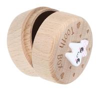 Boîte à Dents de Lait 3d Sculptée en Bois pour Souvenirs D'enfance | Grosse Capacité, Conserve Plusieurs Dents, Design Délicat et Charmant, pour Parents et Filles