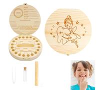 Boîte À Dents De Lait, Boîte De Rangement Cadeau Pour Enfants Bois De Souvenir Cadeau De Naissance Dents De Lait De Rangement Pour Dents De Bébé Jolis De Fée Des Dents Baby Gift Children's Tooth