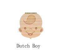 Boîte À Dents De Lait En Bois Pour Bébés Garçons Et Filles,Espagnol,Anglais,Néerlandais,Russe,Français,Italien,Évaluation,Stockage,Souvenirs,Cadeau - Type Dutch Boy