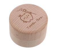 Boîte à Dents de Lait en Bois Ronde, Souvenir Enfantin | Rangement Décoratif Beige, pour Bords Arrondis, Fermeture Fluide Dents Perdues et Souvenirs D’enfance