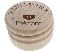 Boîte à Dents de Lait Gravée en Bois - Personnalisée avec le Prénom et une Gravure Inspirée de Mickey de Disney - Souvenir Unique pour Enfant ou Naissance - Création Française