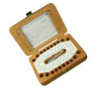 Boîte à Dents de Lait pour Bébé en Bois, Stickers, Souvenirs | Rangement des Dents de Lait, Coins Arrondis et Demi-arcs, Collecte des Souvenirs de Naissance